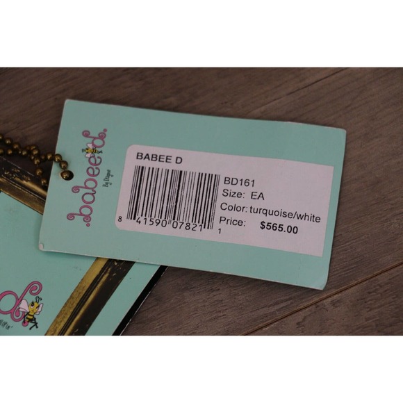 Babee D by Dayme Weaved Leather Shoulder Bag Purse with Buckle Turquoise - Picture 11 of 11